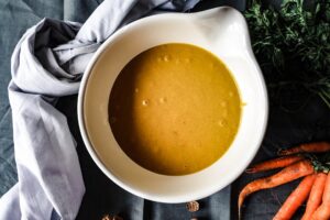 Photo cream of pumpkin soup