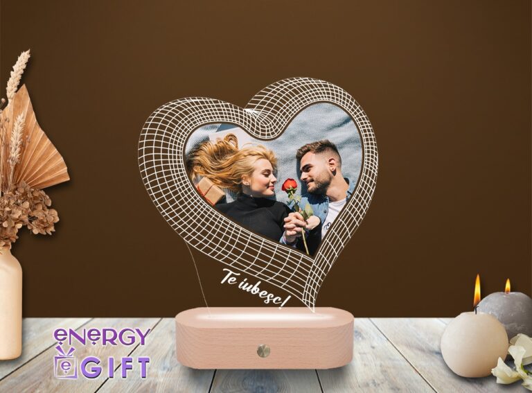 Lampă LED personalizată pentru cupluri: simbolul iubirii eterne